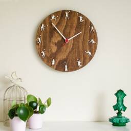Volleyball Wood Wall Clock Handmade Sports Decor - thumbnail 2