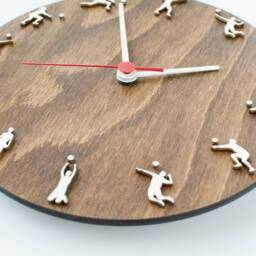Volleyball Wood Wall Clock Handmade Sports Decor - thumbnail 3