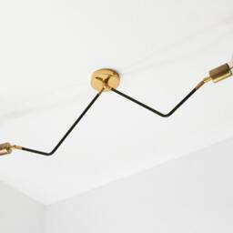 Nil - Mid Century Modern Two-Light Ceiling Lamp Semi Flush Mount Chandelier - thumbnail 3