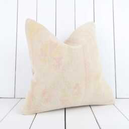 Turkish Kilim Pillow Cover 16x16, Bohemian Chic Wool Accent - thumbnail 3