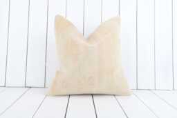 Turkish Kilim Pillow Cover 16x16, Bohemian Chic Wool Accent - thumbnail 1