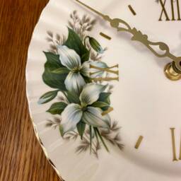 Royal Albert Trillium Wall Clock Upcycled Salad Plate, 8 - thumbnail 3