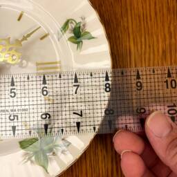Royal Albert Trillium Wall Clock Upcycled Salad Plate, 8 - thumbnail 4