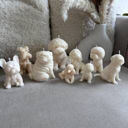 3D Schnauzer Dog Candle - Soy Wax Handmade Home Decor Scented Perfect Gift Present Pet Lovers - thumbnail 3