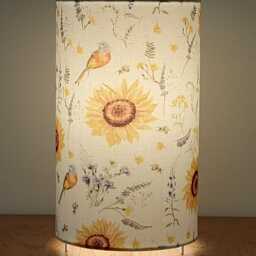 Tube Lamp With Sunflower & Bird Motif, Country House Decoration, Southern Proven??al Style - thumbnail 2