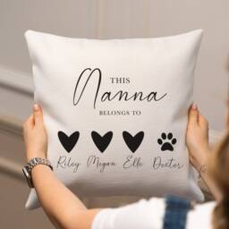 Personalised Nanny Cushion - Grandad Gift For Nan Grandparent - thumbnail 2