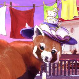 Lady Charlotte, Red Panda - 8x10 Or 11x14 Print Cute Animals Art - Lady Series - thumbnail 2