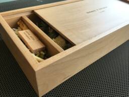 Wooden Photo Box With Usb/ Personalized - thumbnail 1