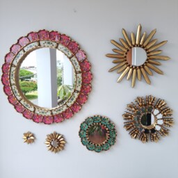 "Peruvian Mirrors ""Happiness Fuchsia" - thumbnail 1