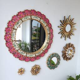 "Peruvian Mirrors ""Happiness Fuchsia" - thumbnail 3