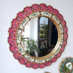 "Peruvian Mirrors ""Happiness Fuchsia" - thumbnail 2