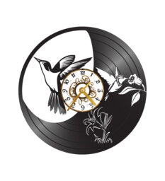 Free Shipping Hummingbird Bird Themed Vinyl Album Record Clock Made in The > Usa