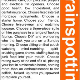 Choose Life Trainspotting Quote Large Canvas Art Print Gift A0 A1 A2 A3 A4 - thumbnail 2