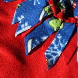 Sale - Fleece Blanket Winter Frogs For Christmas With Woven Edge Christmas Winter - thumbnail 3