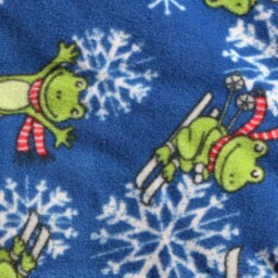 Sale - Fleece Blanket Winter Frogs For Christmas With Woven Edge Christmas Winter - thumbnail 2
