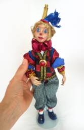 Agust, Ooak Jester, Art Doll, Michelle Munzone, Polymer Clay, Bambole Designs, 13 1/2