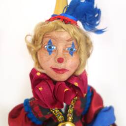 Agust, Ooak Jester, Art Doll, Michelle Munzone, Polymer Clay, Bambole Designs, 13 1/2 - thumbnail 4