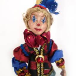 Agust, Ooak Jester, Art Doll, Michelle Munzone, Polymer Clay, Bambole Designs, 13 1/2 - thumbnail 3