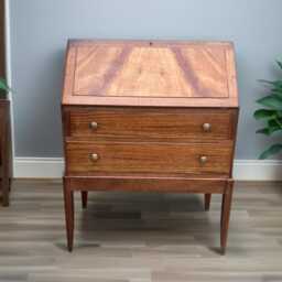 Vintage Mid-Century Walnut Bureau Desk - thumbnail 2