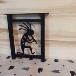 Awesome Laser Cut Steel Coffee Table Legs With Kokopelli Flute Player Indian Symbol. Small Size - thumbnail 2