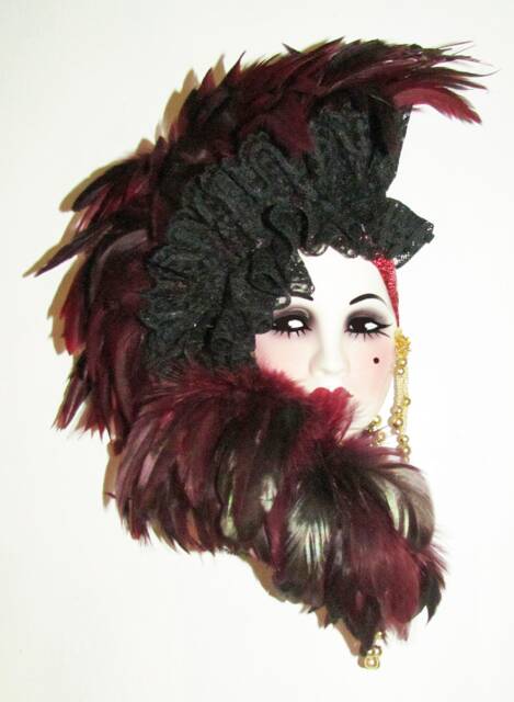 Unique Creations Lady Face Mask Wall Art, Hanging Decor - image 1