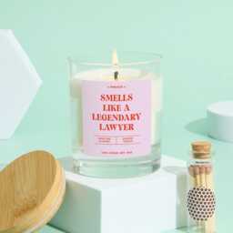 Gift For Lawyer Legendary Scented Candle Fun & Unique Thank You Appreciation Vegan Law Student Graduation Present - thumbnail 2