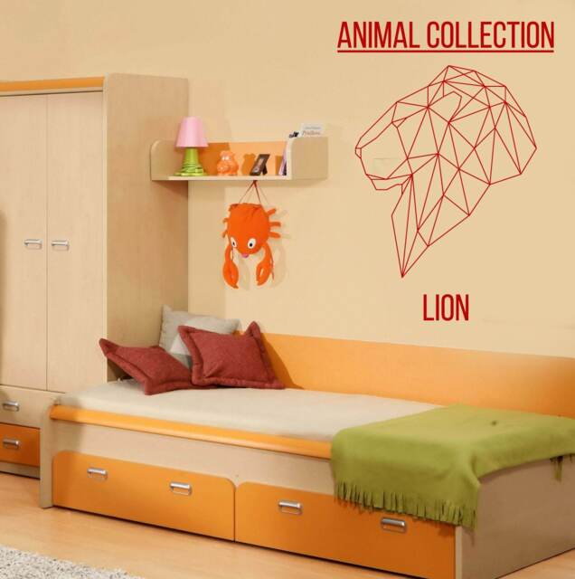 Wall Art Mural Animal Collection Geometric Image Lion Kids Play Room Decor - #2610Dn - image 1