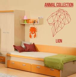 Wall Art Mural Animal Collection Geometric Image Lion Kids Play Room Decor - #2610Dn - thumbnail 1