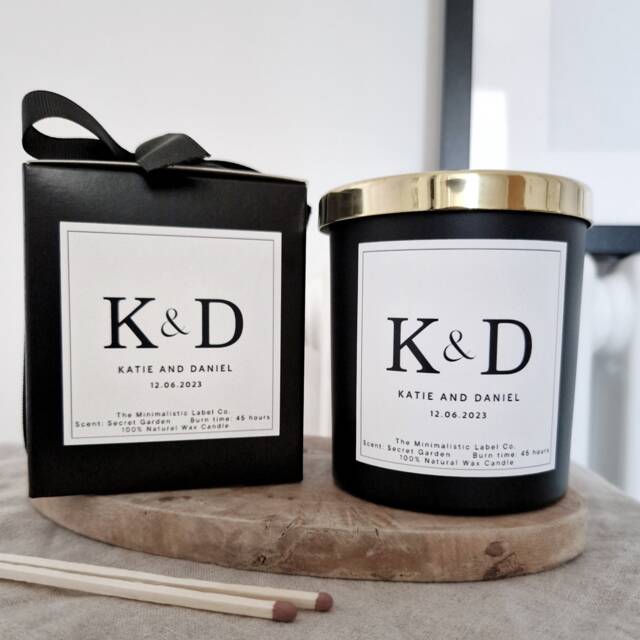 Personalised Anniversary Candle Vegan Coconut Wax, Custom Scent - image 1