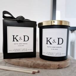 Personalised Anniversary Candle Vegan Coconut Wax, Custom Scent - thumbnail 1