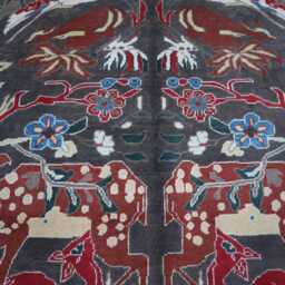 5x8 Ft Pictorial Afghan Kazak Rug, New Farmhouse Handmade Medallion Wool Luxury Bedroom Living Room Office Decor Rug - thumbnail 3