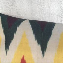 Handwoven Silk Ikat Pillow Cover - 10x24, Modern Accent - thumbnail 2