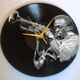 Miles Davis Painted Retro Vinyl Record Clock, . Wall Clock . Gift For Music Lover - thumbnail 2