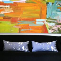 Grey Flying By Rectangle Pillow - thumbnail 4