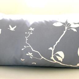 Grey Flying By Rectangle Pillow - thumbnail 2