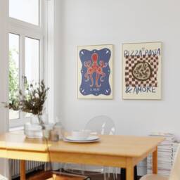 Poster Octopus, Italian Octopus Illustration/Art Print Italy, Kitchen, Food, Art, Maritime - thumbnail 3