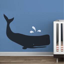 Nursery Wall Kids Decal - Cartoon Whale Art Home Baby Sticker Room Sea Diy Mural- 193 - thumbnail 1