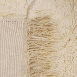 Large Berber Rug - 305 X 208 cm Handmade Beni Ouarain Rug, Handwoven Wool, Bohemian One Of A Kind, White Shaggy - thumbnail 3