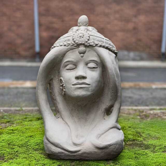Goddess Bust Ornament Concrete Female Sculpture Stone Mythology Woman Figurine Handcrafted Cement Head Decoration Elegant Outdoor Statue - image 1