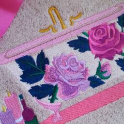 "Beige Terry Towel With Embroidery ""Bath Roses" - thumbnail 4