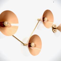 Contemporary Flush Mount Ceiling Light Lamp Zigzag , Mid Century Modern Statement Pendant Hallway Entrance Passage 4Bulb - thumbnail 2