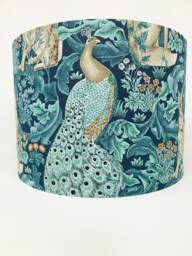 William Morris Lampshade Teal Forest Peacock Hare Fox Art Nouveau Light Shade
