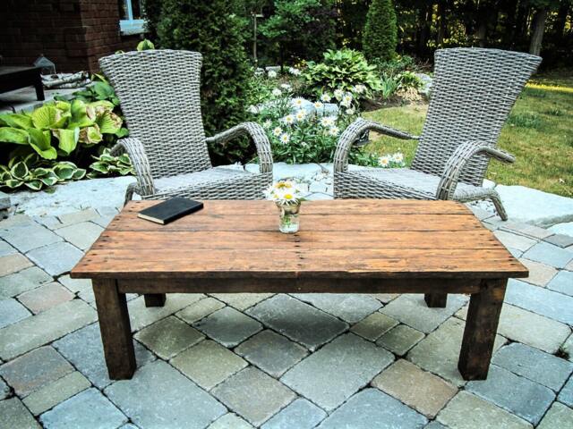 Handmade Reclaimed Wood Coffee Table Rustic Farmhouse Sofa Table - image 1