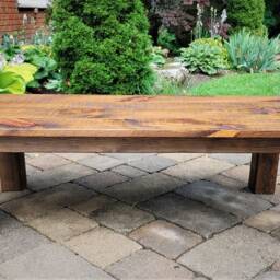 Handmade Reclaimed Wood Coffee Table Rustic Farmhouse Sofa Table - thumbnail 3