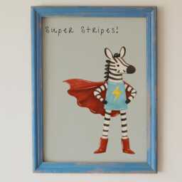 Super Stripes - Bright Boys Room Toddler Poster Playroom Print Modern Toddler Decor Zebra Nursery - thumbnail 3