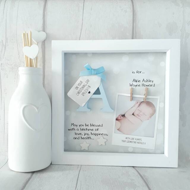 New Baby Gifts, Boy Gift, Gifts For Newborn, 1st Birthday Gift, Godson Gift Nephew, Frame, Personalised Keepsake Nursery - image 1