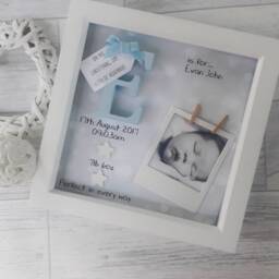 New Baby Gifts, Boy Gift, Gifts For Newborn, 1st Birthday Gift, Godson Gift Nephew, Frame, Personalised Keepsake Nursery - thumbnail 2