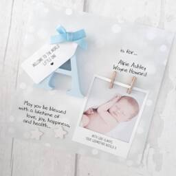 New Baby Gifts, Boy Gift, Gifts For Newborn, 1st Birthday Gift, Godson Gift Nephew, Frame, Personalised Keepsake Nursery - thumbnail 3