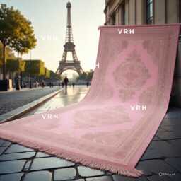 Handmade Wool Oushak Rug, Pastel Pink Blue Lilac, Oriental Area Rug - thumbnail 1