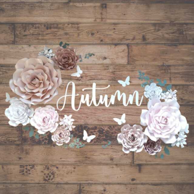 Custom Paper Flower Wall Decor With Free Name Sign - 3D Floral Nursery Art Personalised Name Sign Set - image 1
